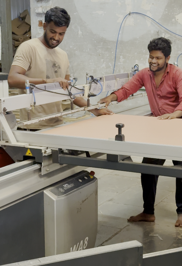 Modular interior work prepared in Hubballi for Pune project