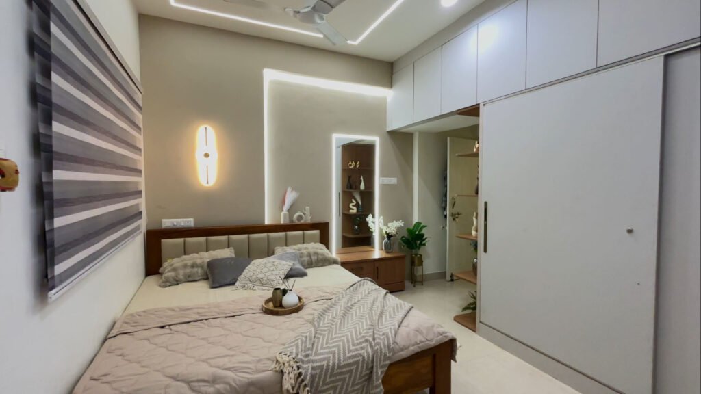 Bedroom interior in Hubballi 3BHK project