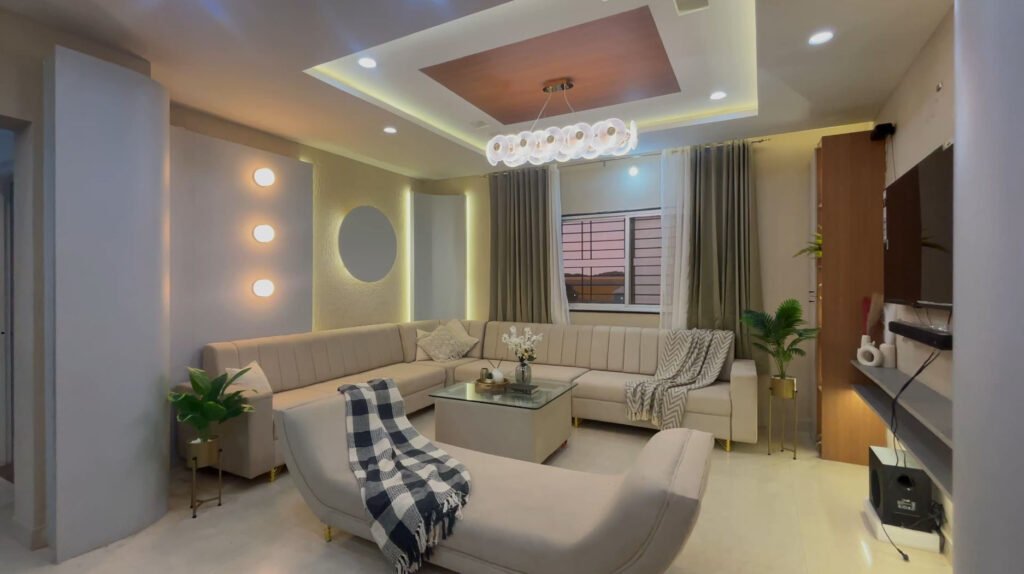 Living room interior Mantoor Road Hubballi