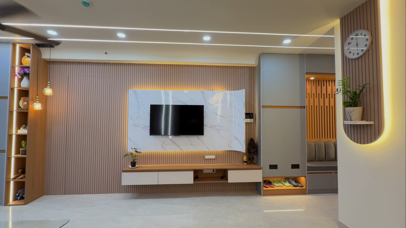 Living room interior at Kundan Espacio Balewadi Pune