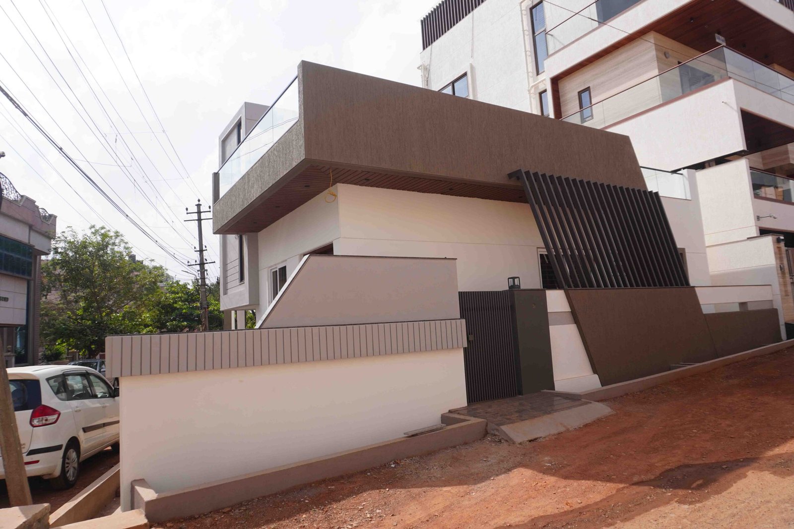 Completed home construction at Madina Colony Gandhinagar Dharwad by ZA Construction and Interiors