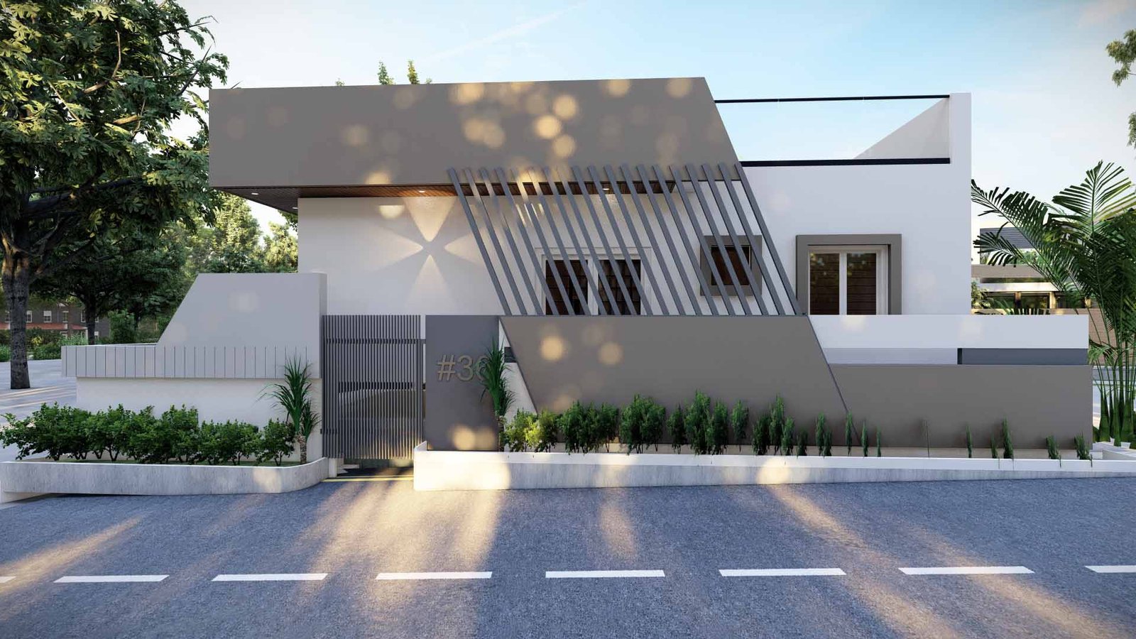 3D residential elevation design Dharwad