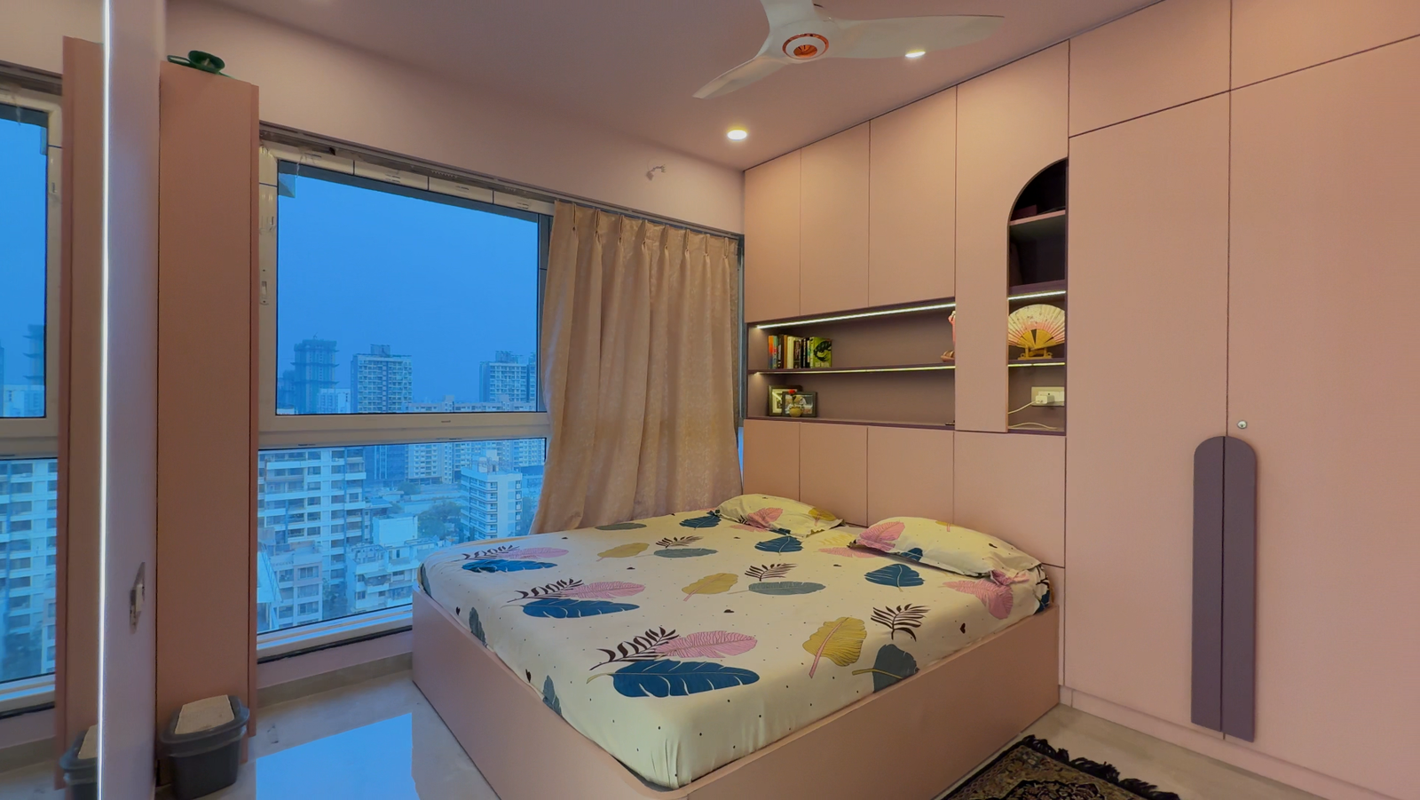 Wardrobe interior at Pune 3BHK project