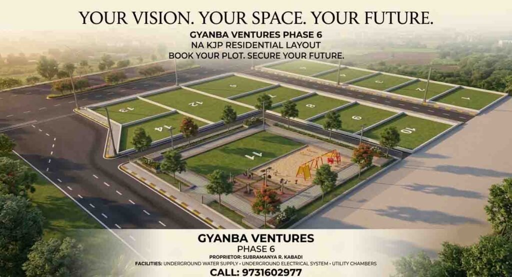 Gyanba Ventures Phase 6 plot and road layout Sattur Dharwad
